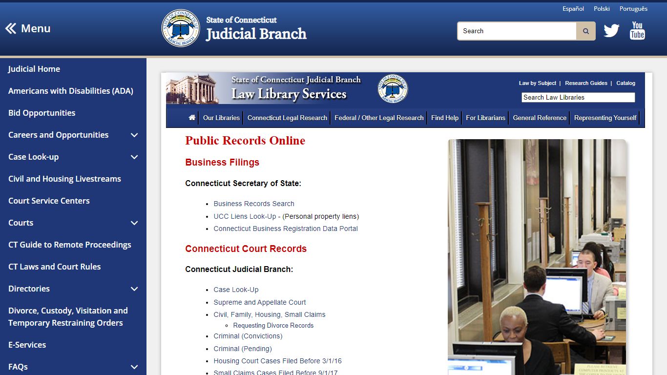 Public Records Online - CT Judicial Branch Law Library Services